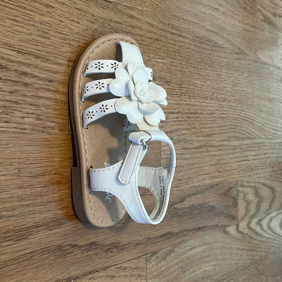 Jumping Beans Toddler Girl White Fisherman Sandal - Size c7 - Picture 2 of 10
